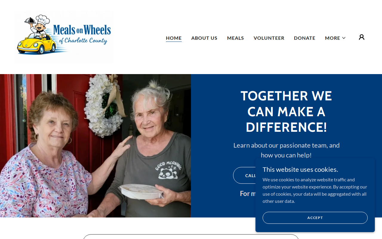 Meals On Wheels Finders Keepers Thrift Store website preview