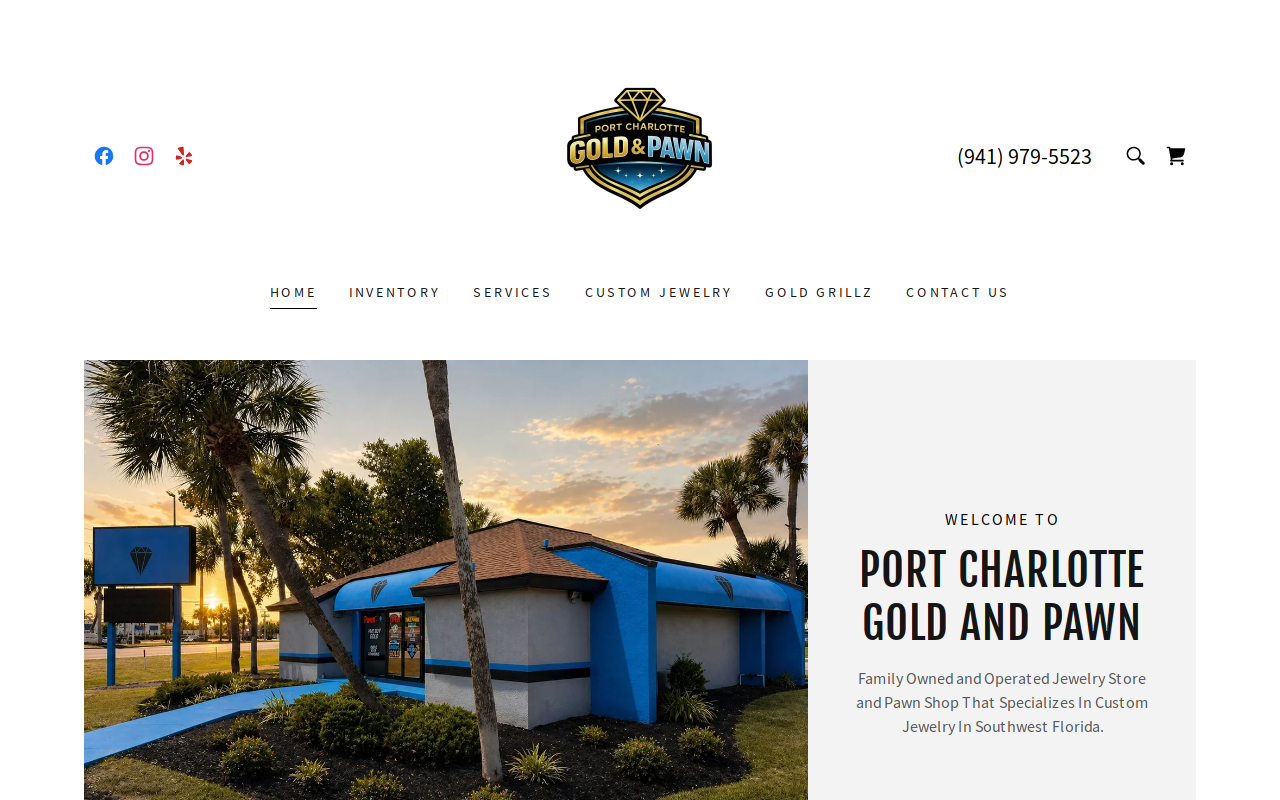 Port Charlotte Gold and Pawn website preview