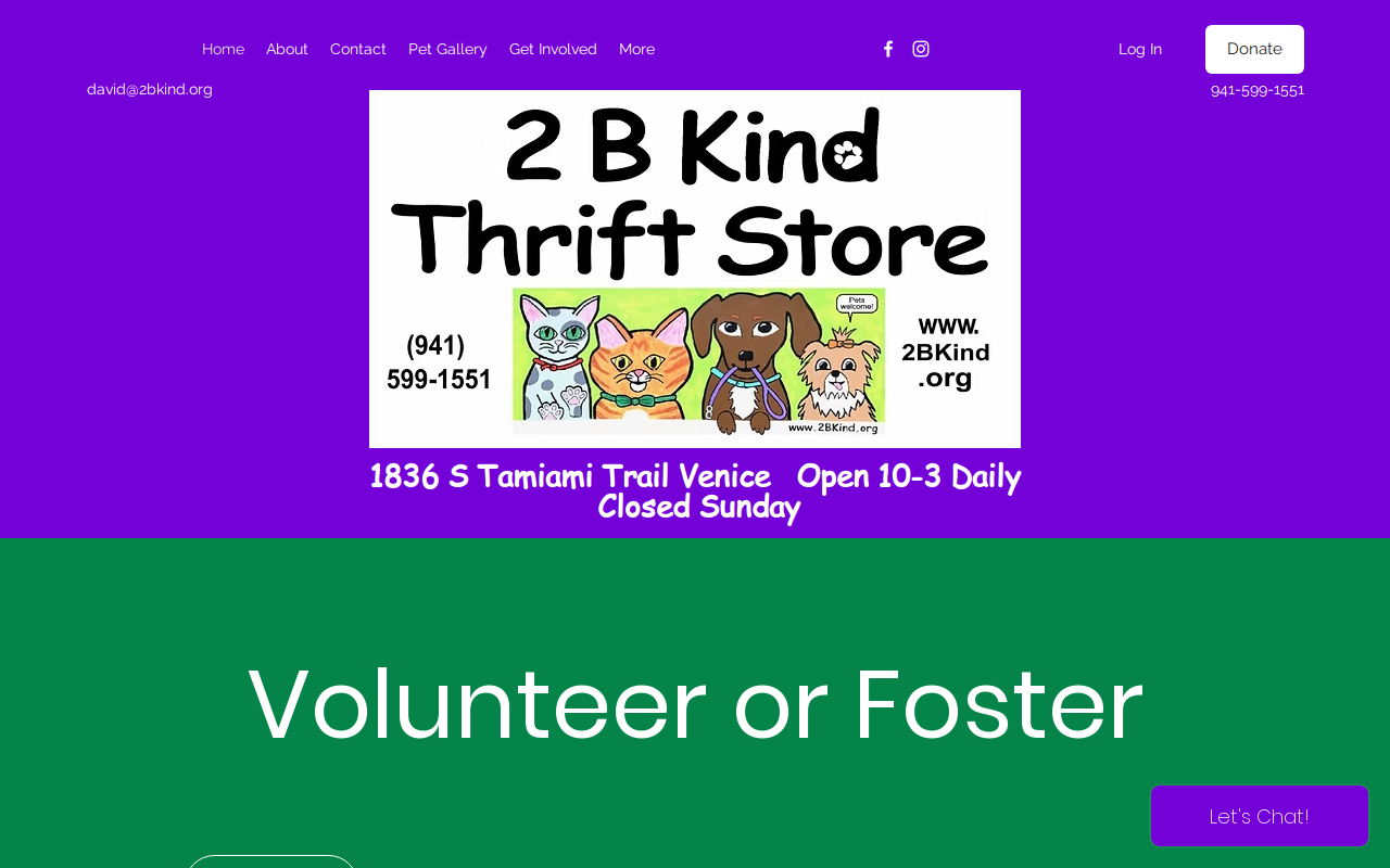 2 B Kind Thrift Store website preview
