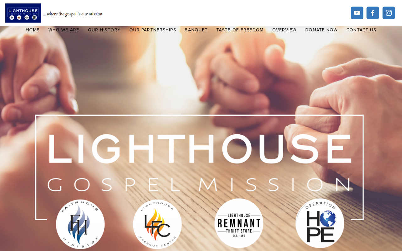 The Lighthouse Remnant Thrift Store website preview