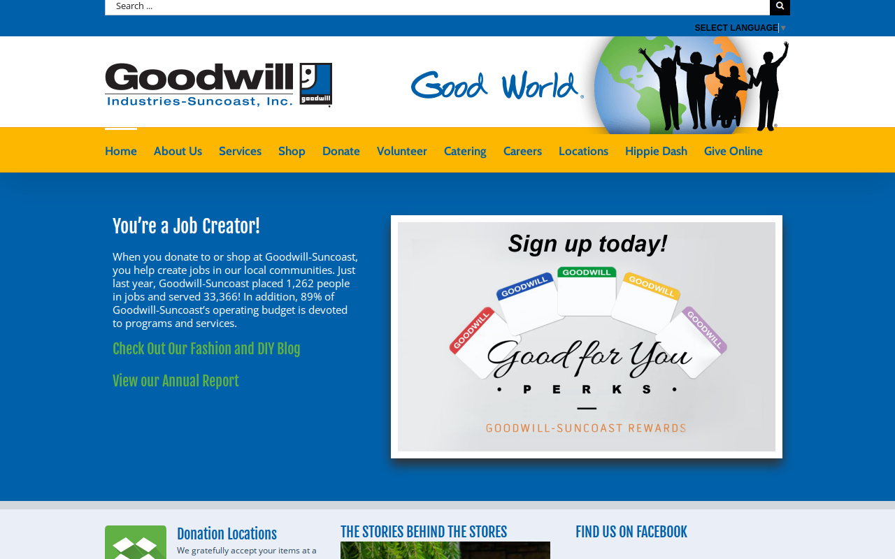 Goodwill Riverview Superstore website preview