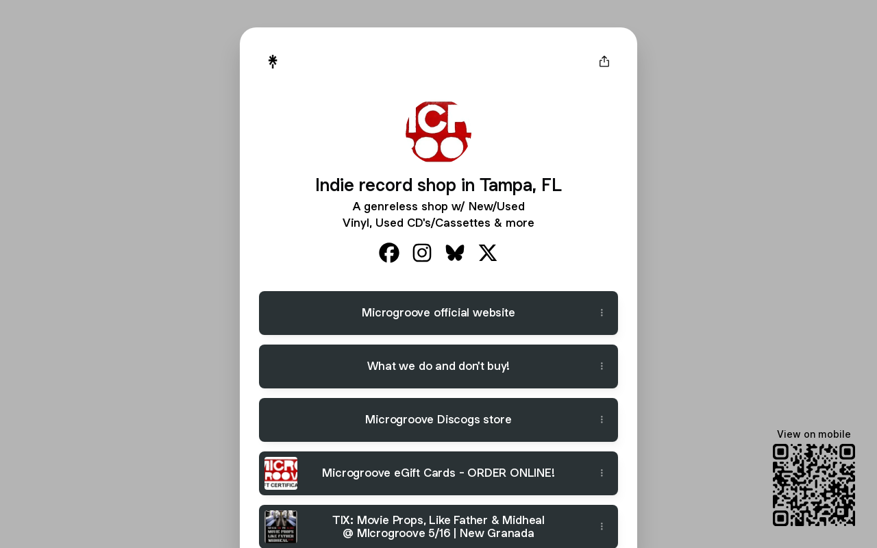 Microgroove website preview