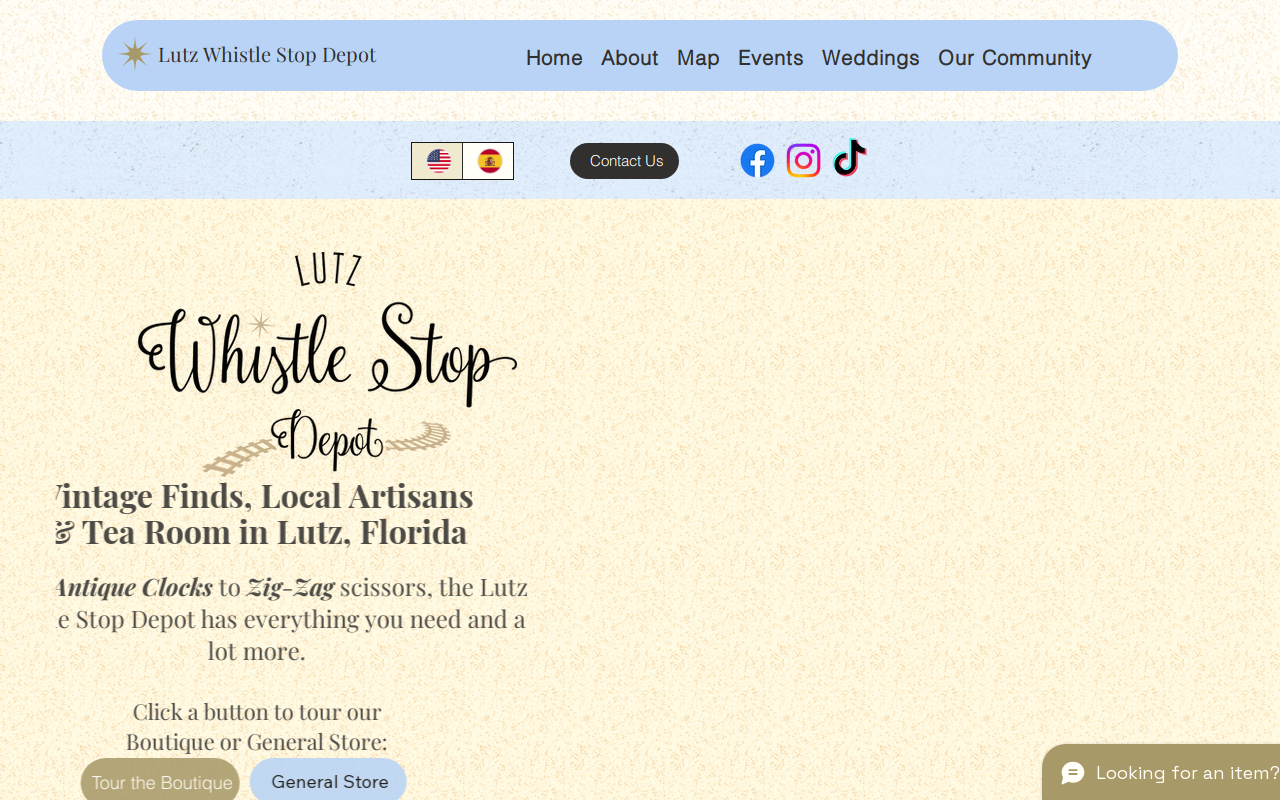Lutz Whistle Stop Depot website preview