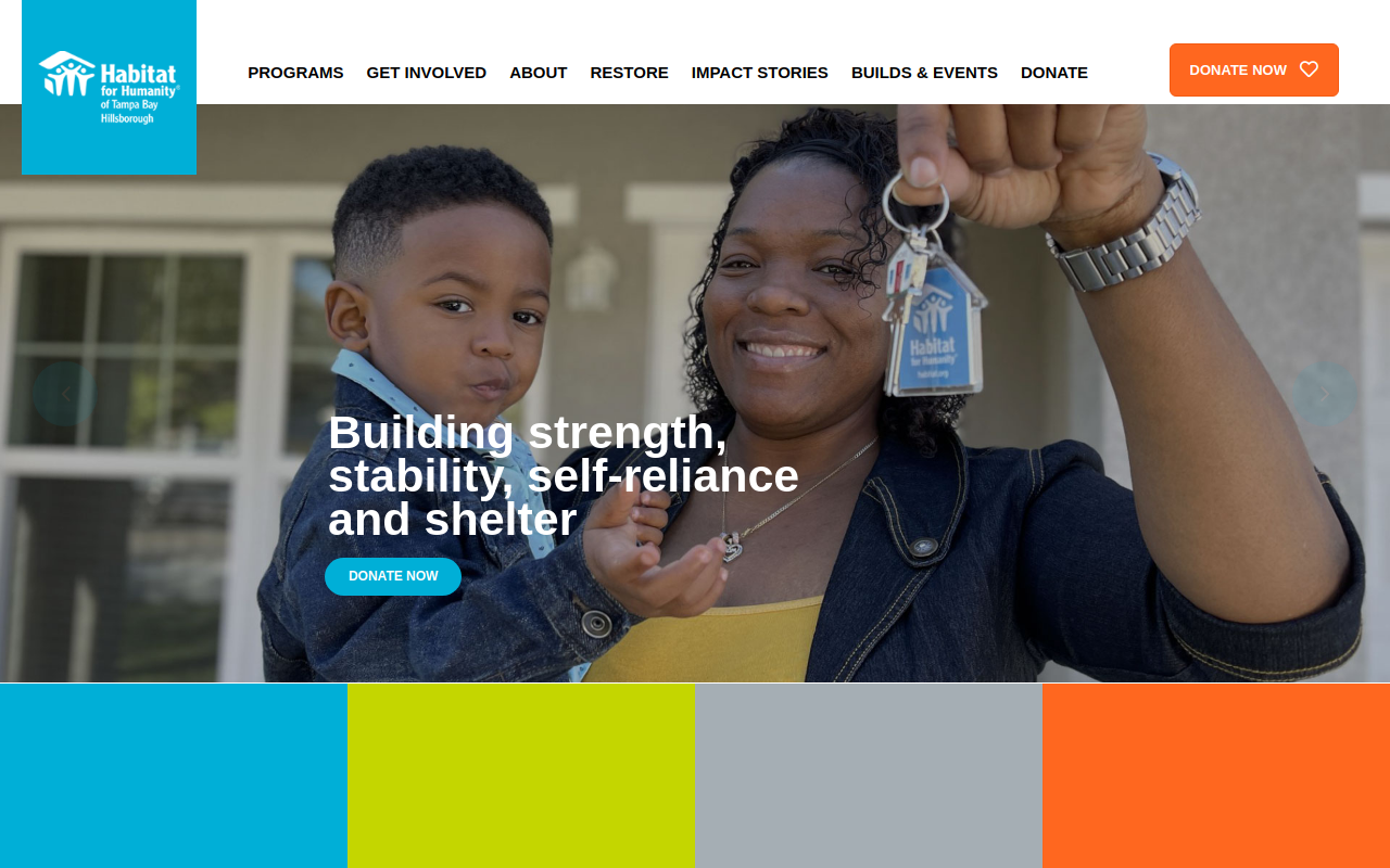 Habitat For Humanity Restore East Hillsborough website preview
