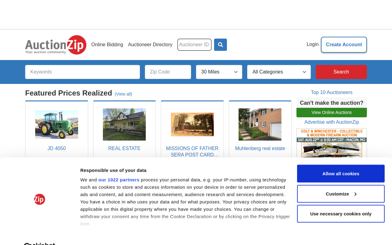 Auctions Unlimited of Florida, Inc. website preview