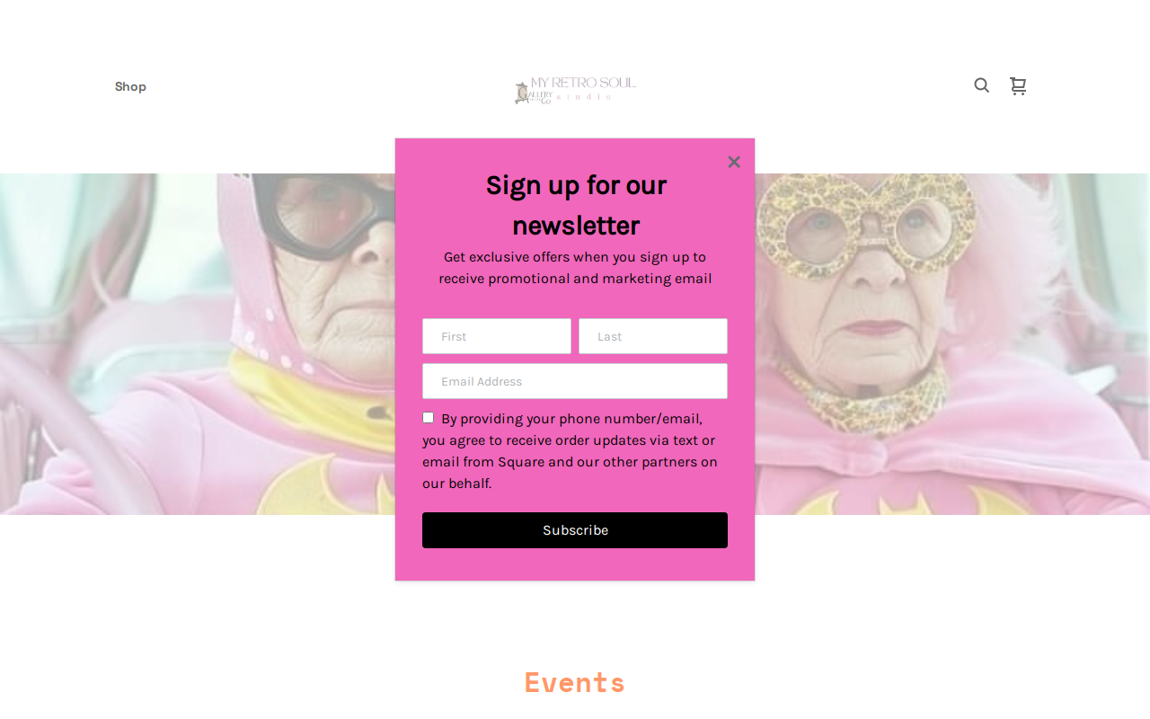 My Retro Soul Shop website preview