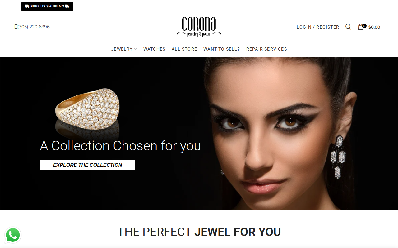 Corona Jewelry & Pawn website preview