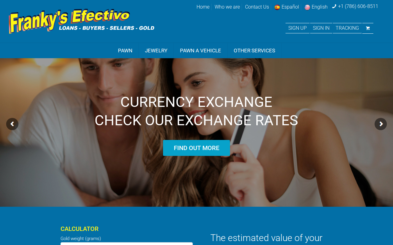 Franky's Efectivo Corp website preview