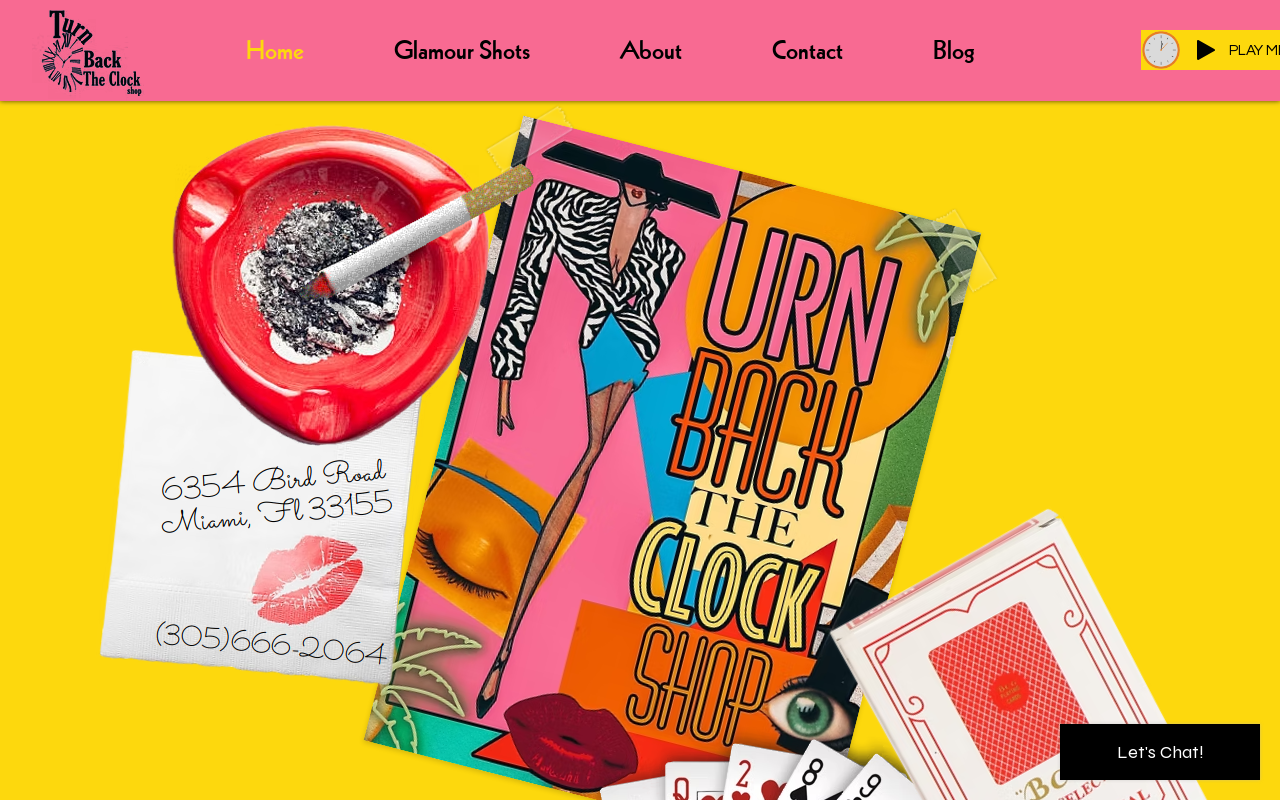 Turn Back The Clock Shop website preview