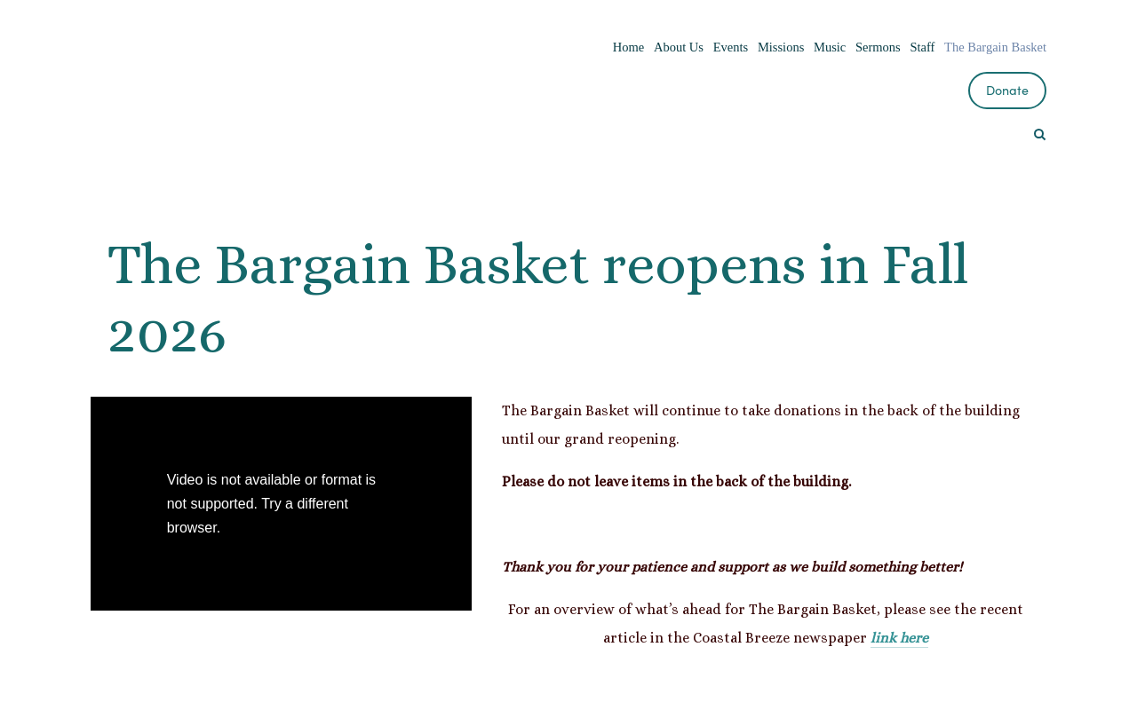 Bargain Basket Thift Shop website preview
