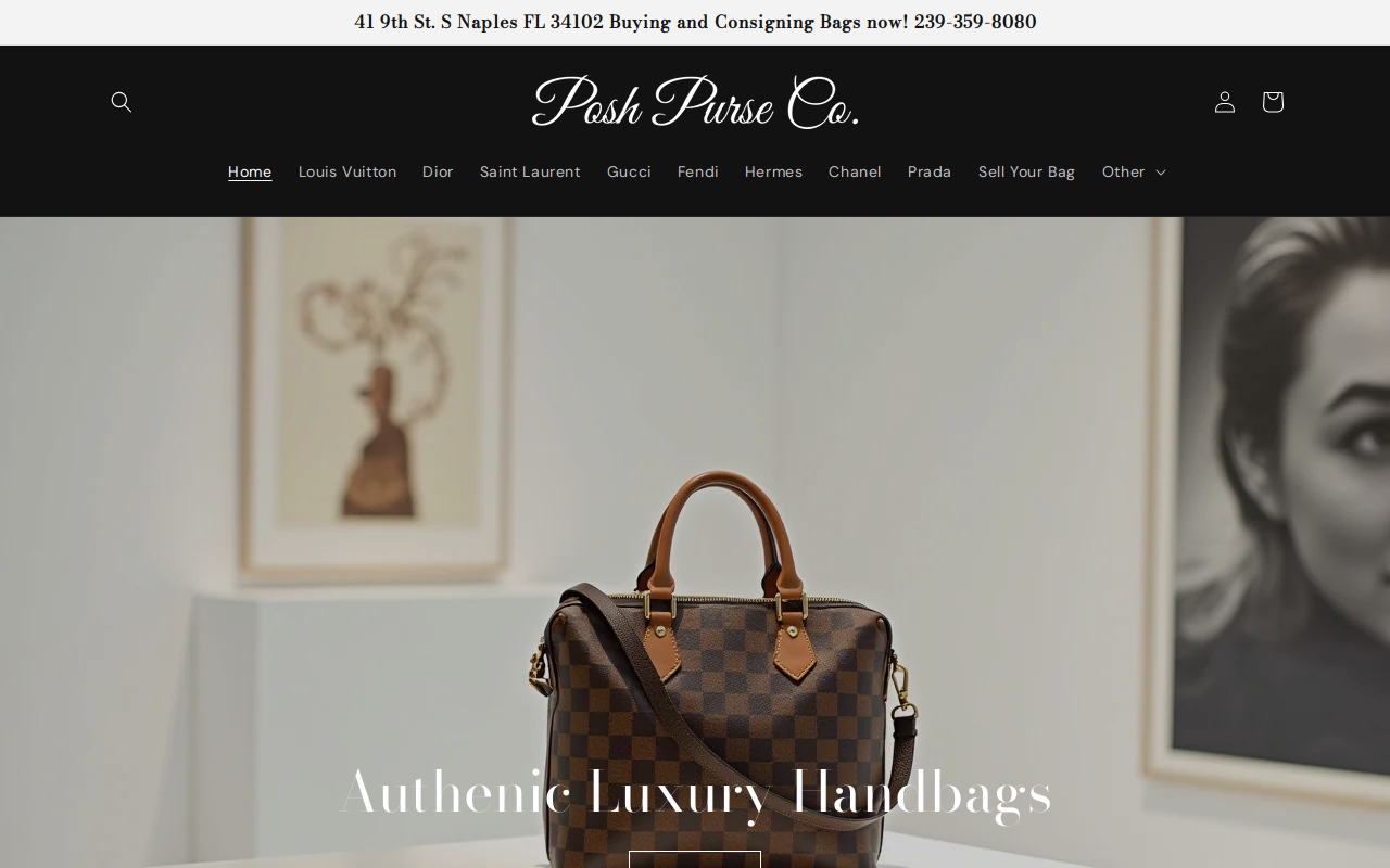 Posh Purse Co website preview