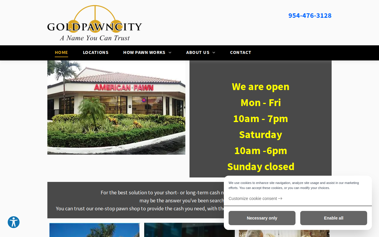 Gold Pawn City website preview