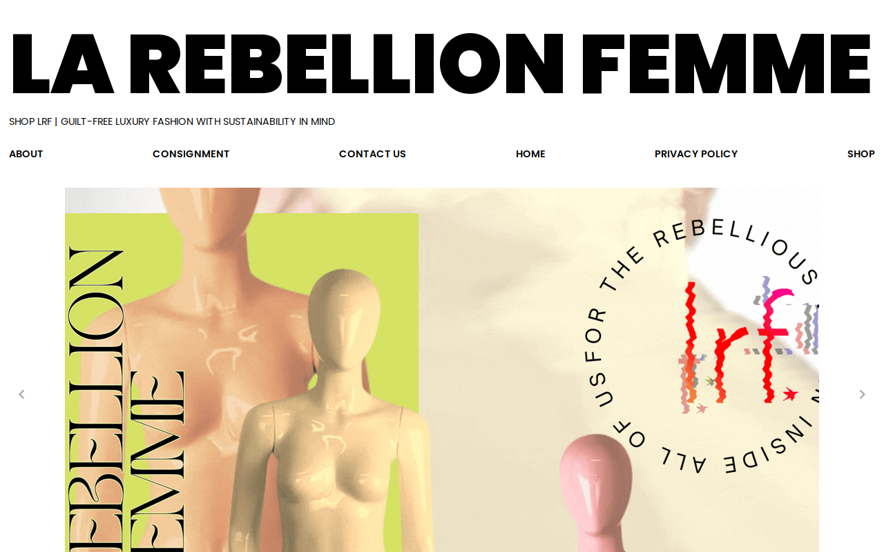 La Rebellion Femme website preview