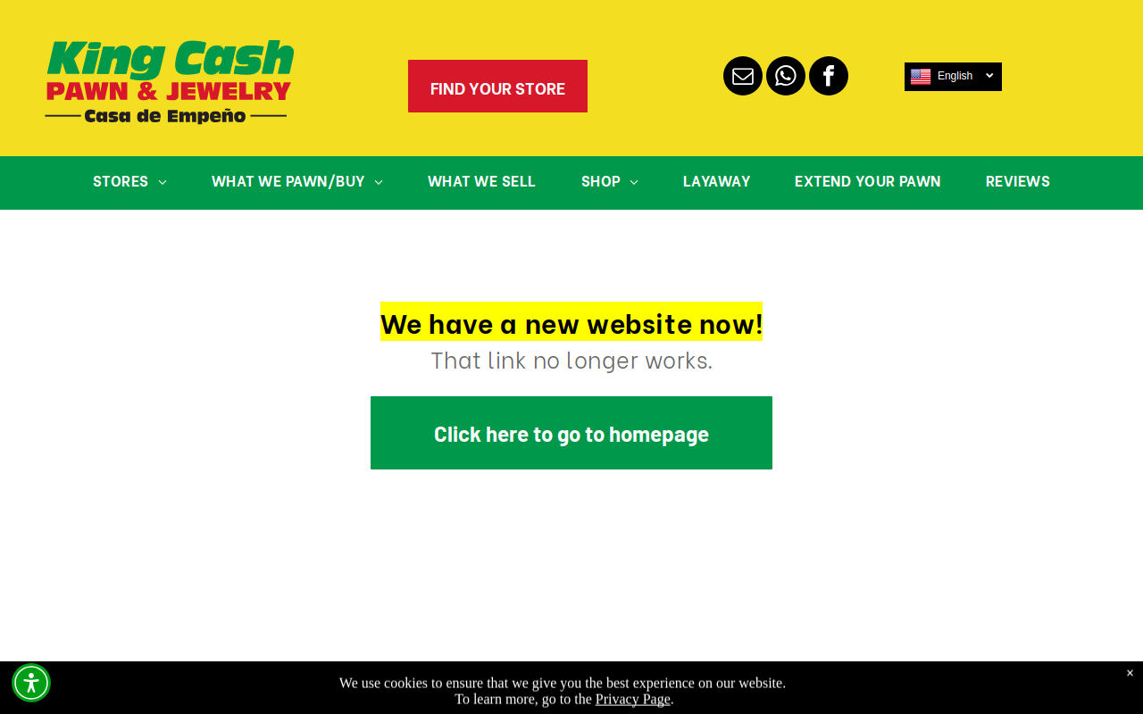 King Cash Pawn and Jewelry website preview