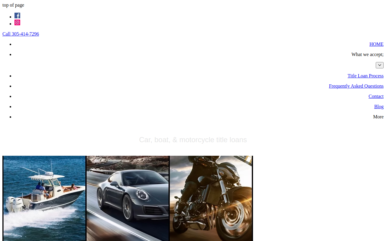 Miami Boat and Auto Pawn website preview