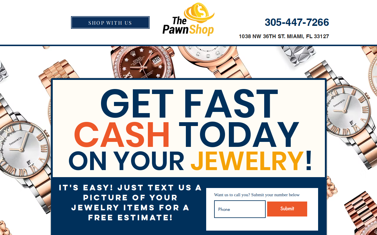 Airport Pawn Jewelry Guns & Gift Cards website preview