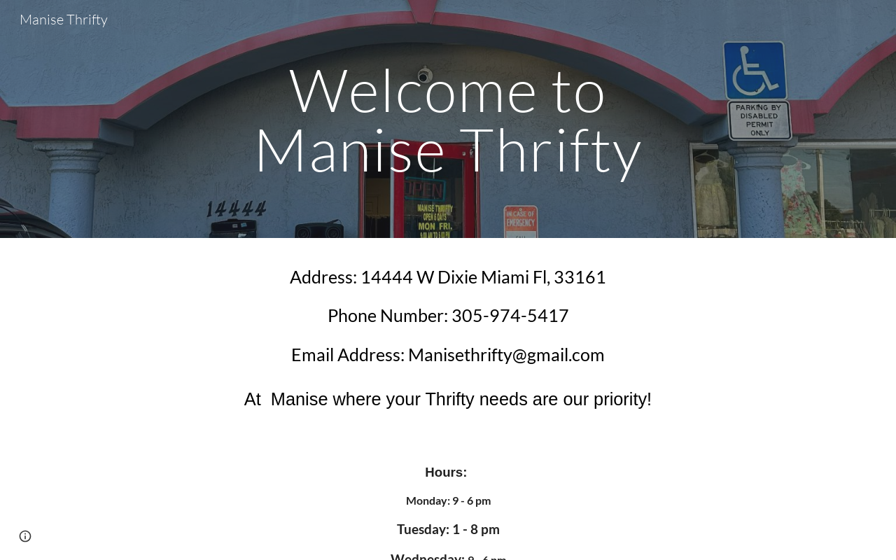 Manise Thrifty website preview