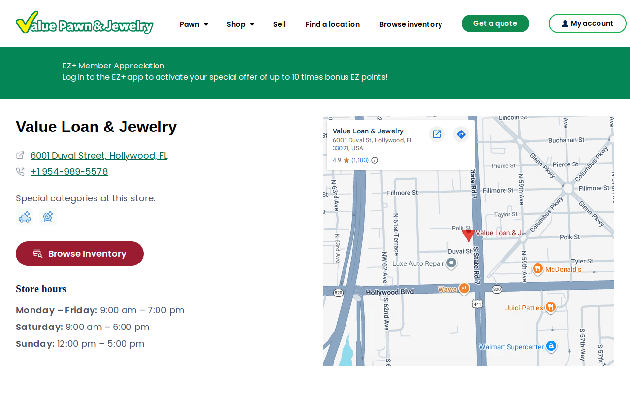 Value Loan & Jewelry website preview