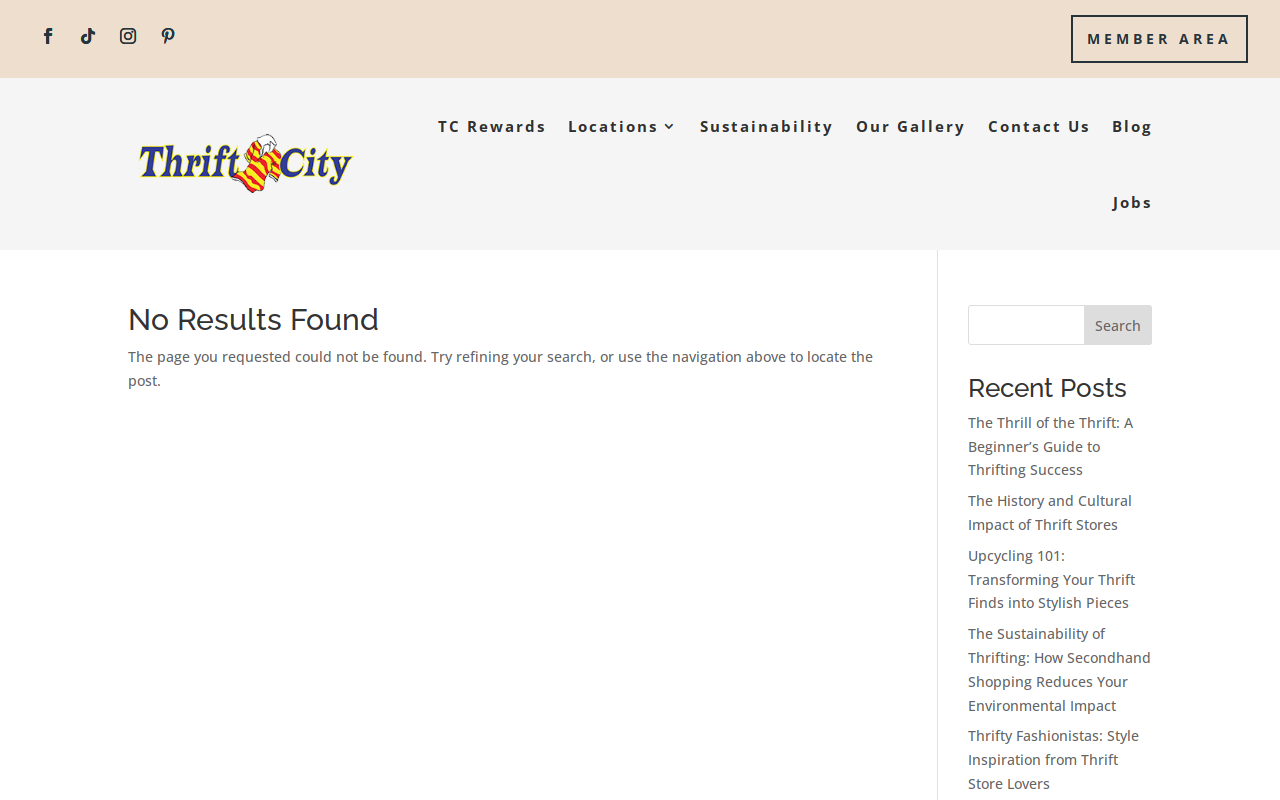 Thrift City - Margate website preview