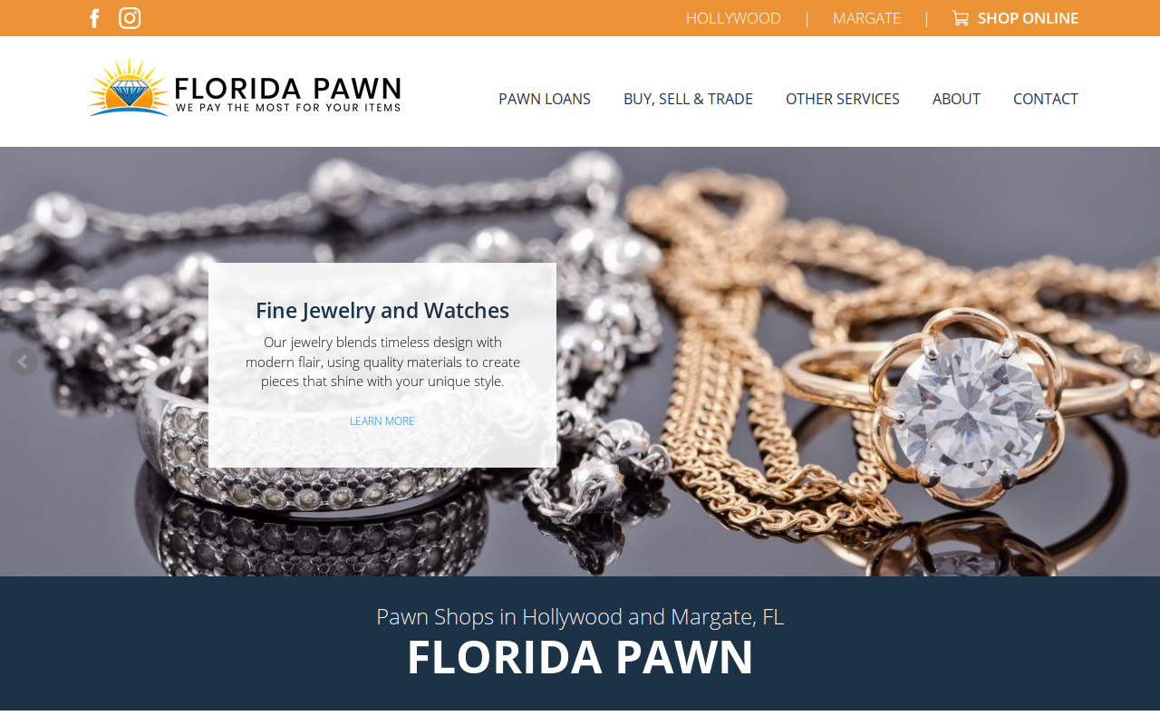 Margate Pawn Brokers Jewelry Exchange website preview