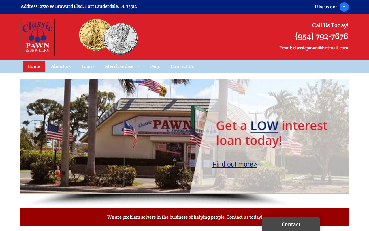 Classic Pawn & Jewelry website preview