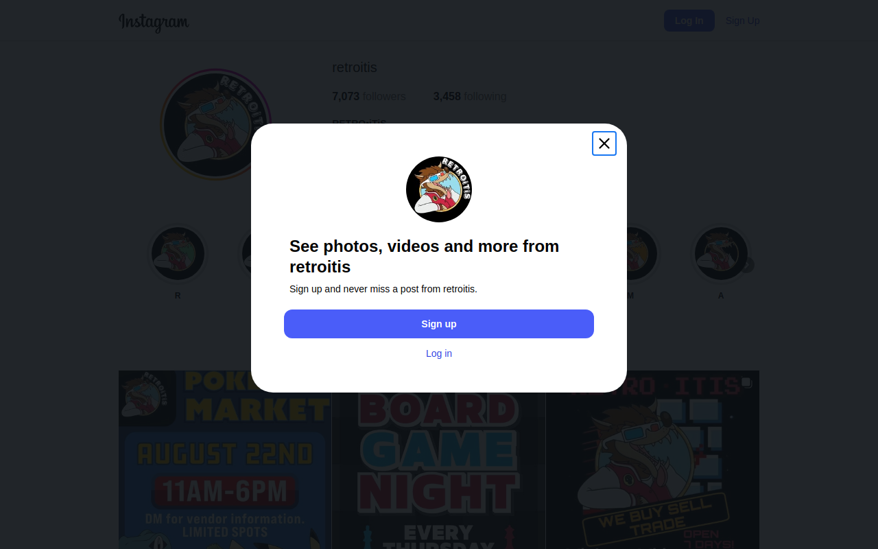 Retro•itis website preview