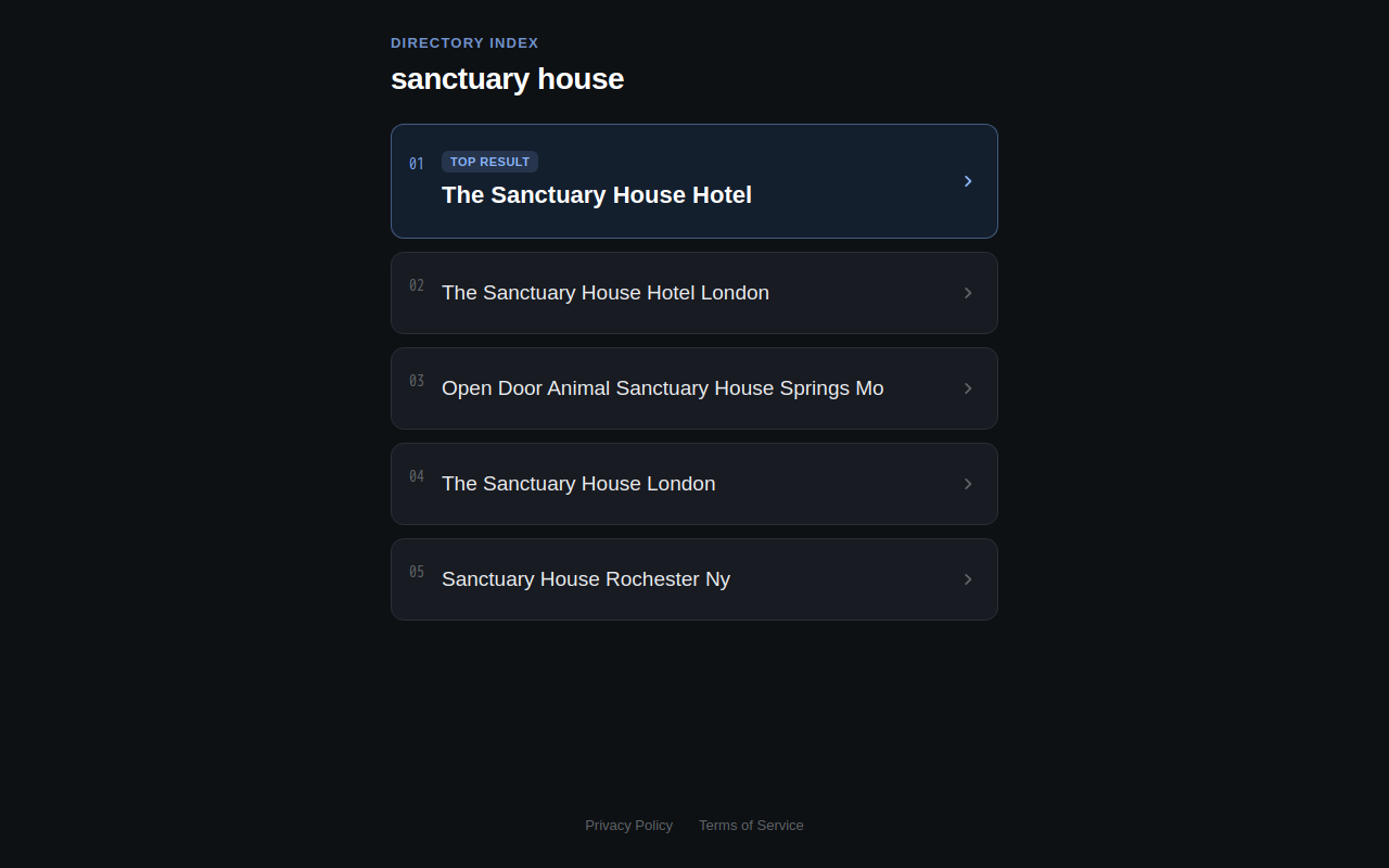 Sanctuary House Thrift Store website preview