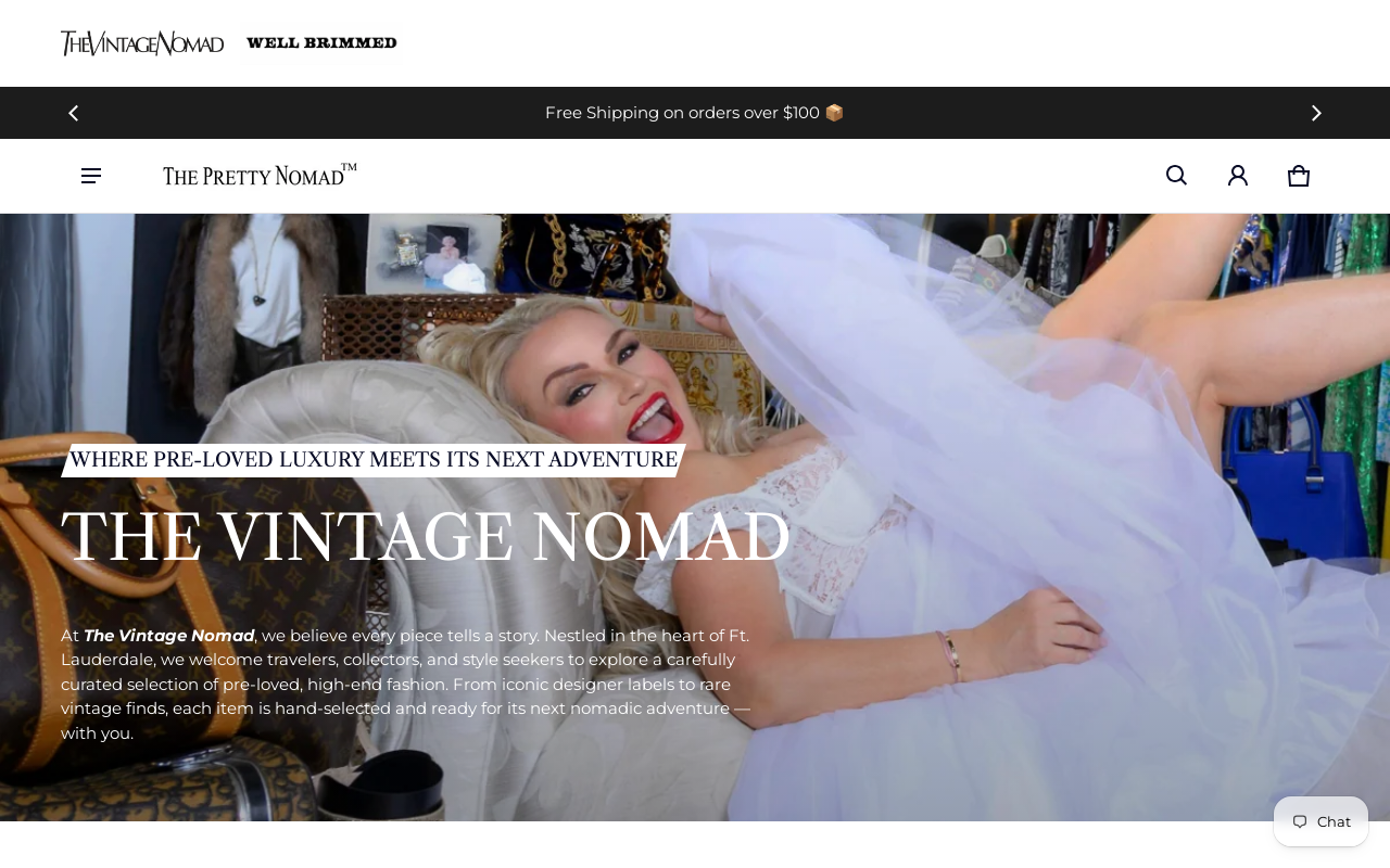 The Vintage Nomad website preview