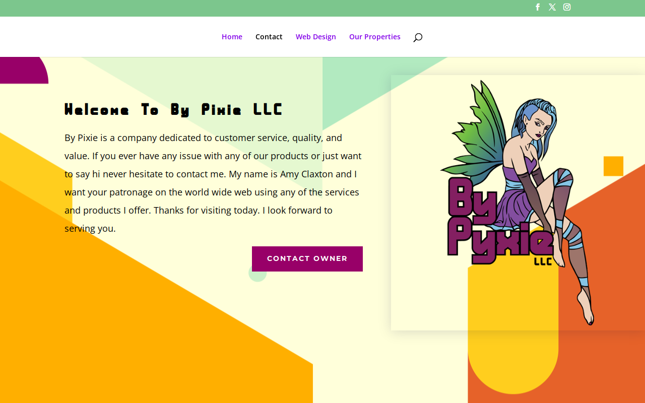 Pixie website preview