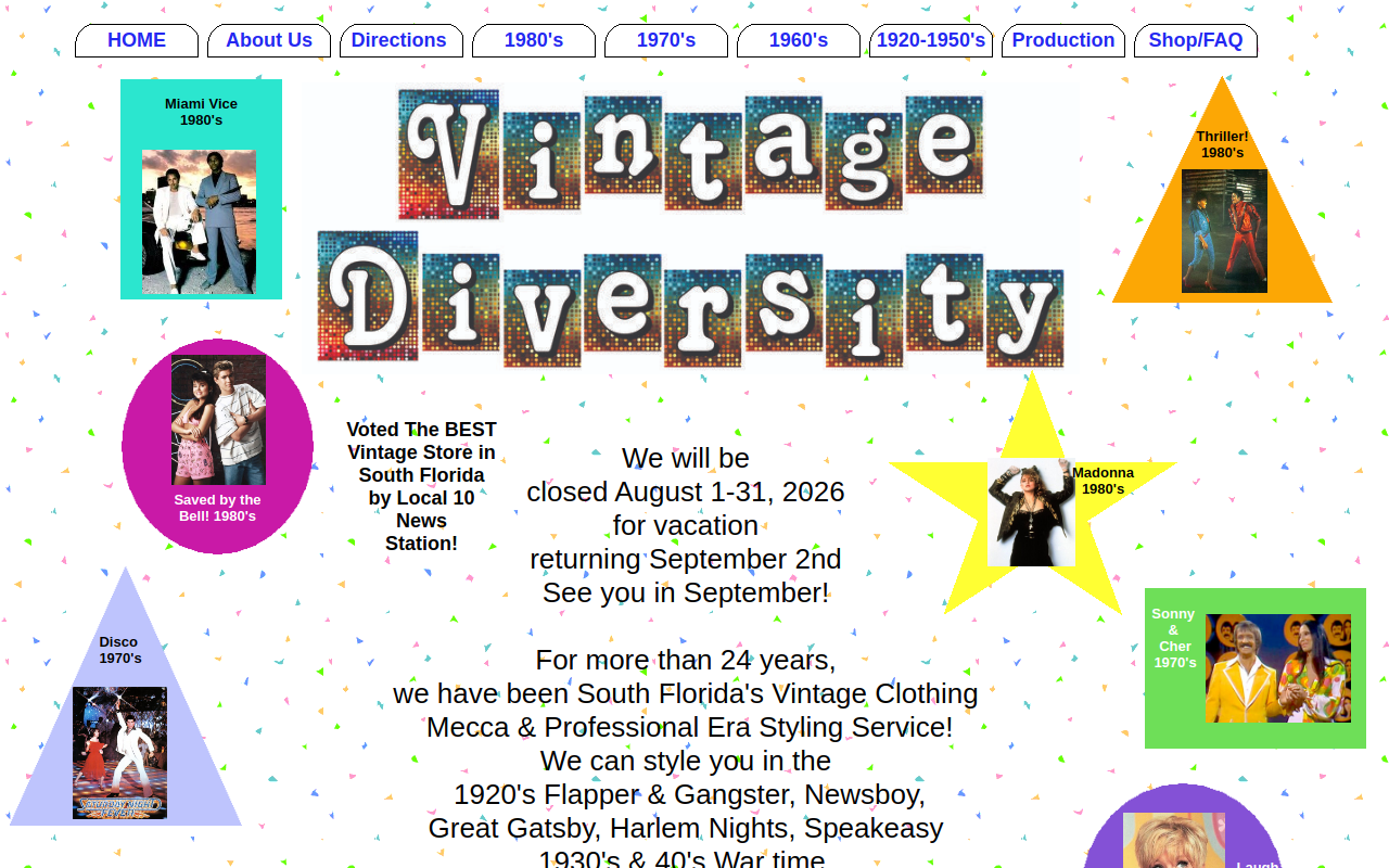 Vintage Diversity website preview