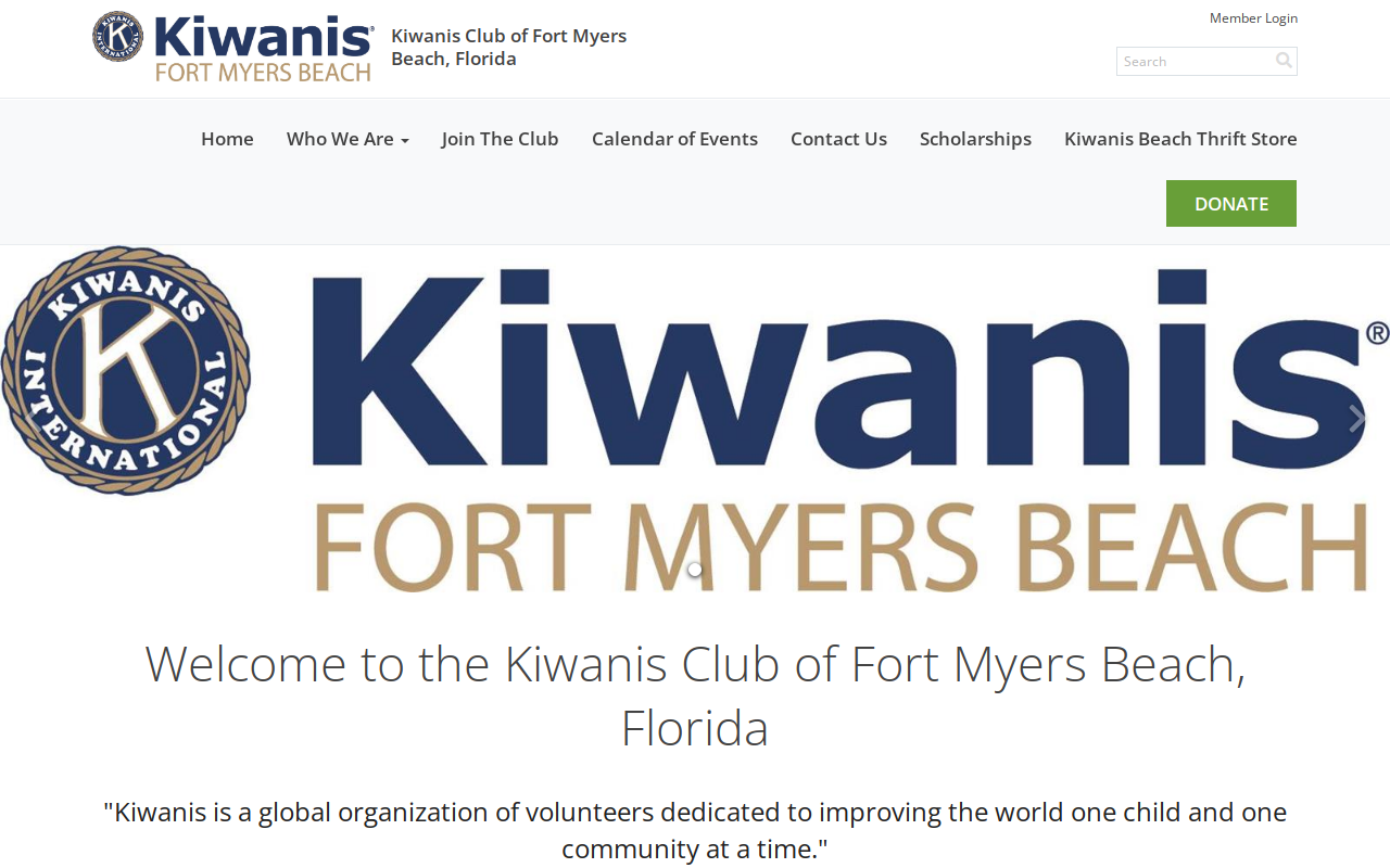 Kiwanis Club-fort Myers Beach website preview