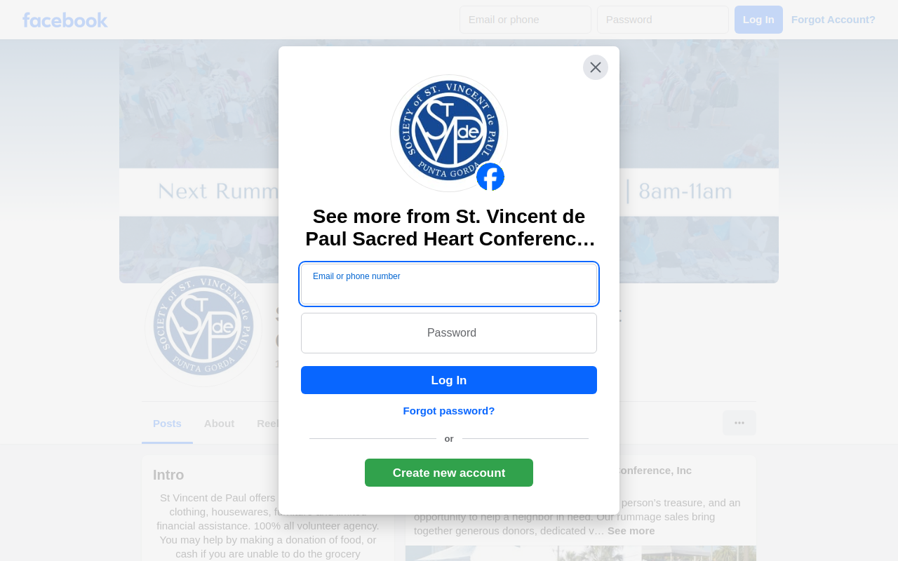 St. Vincent de Paul Society website preview