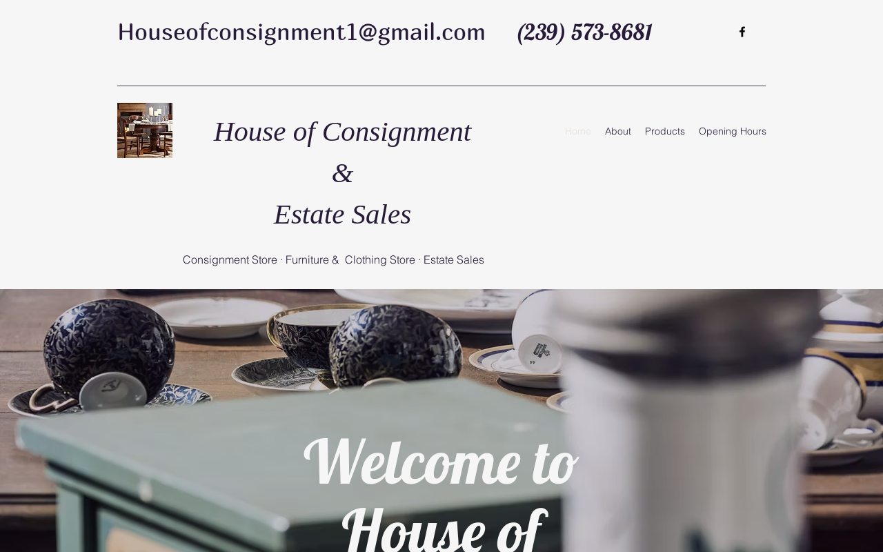 House of Consignment website preview