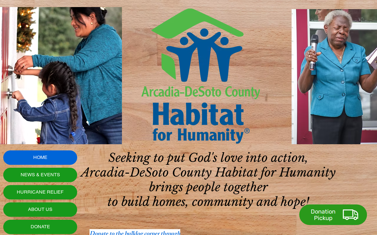 Arcadia-Desoto Habitat for Humanity ReStore website preview