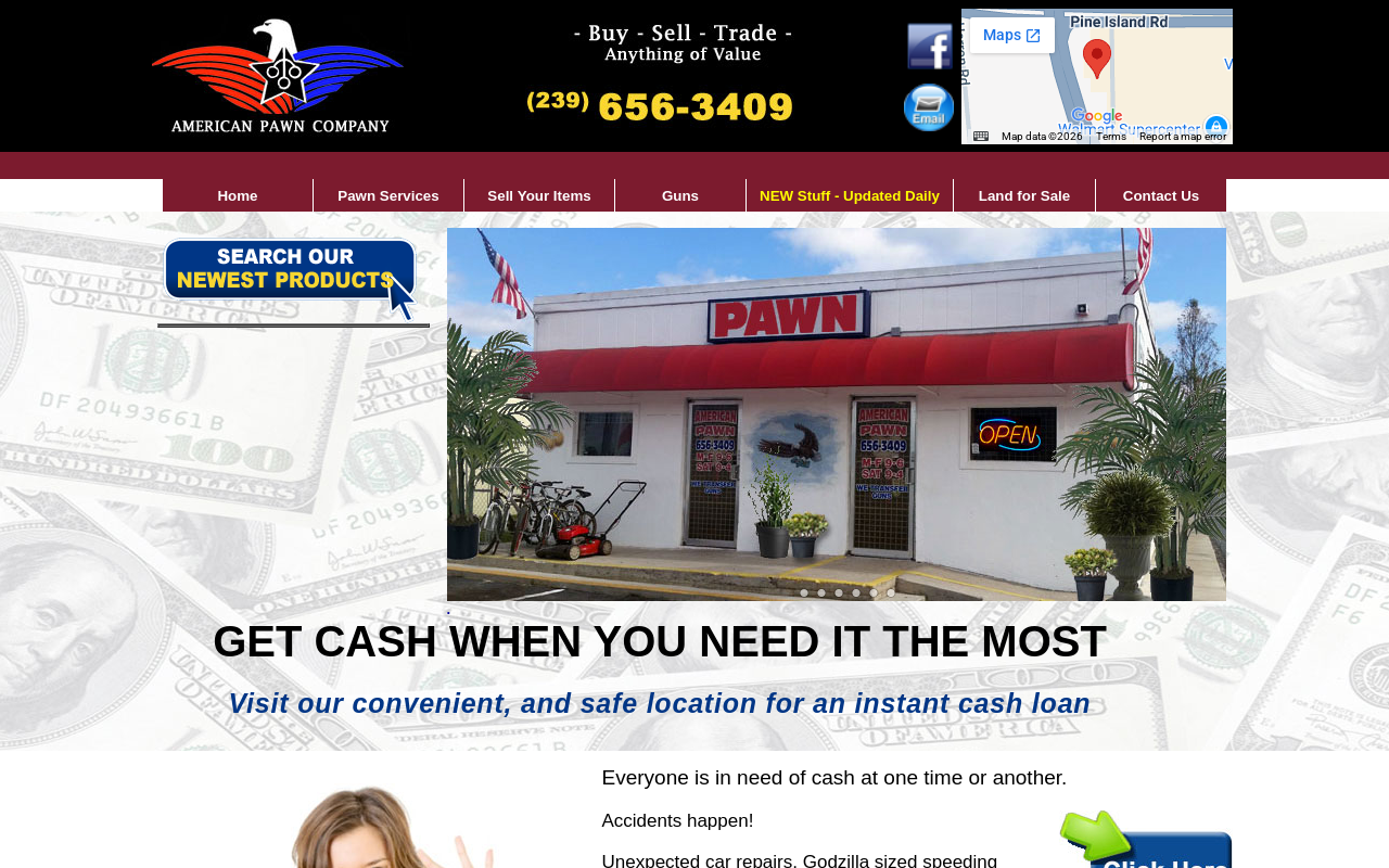 American Pawn Co website preview