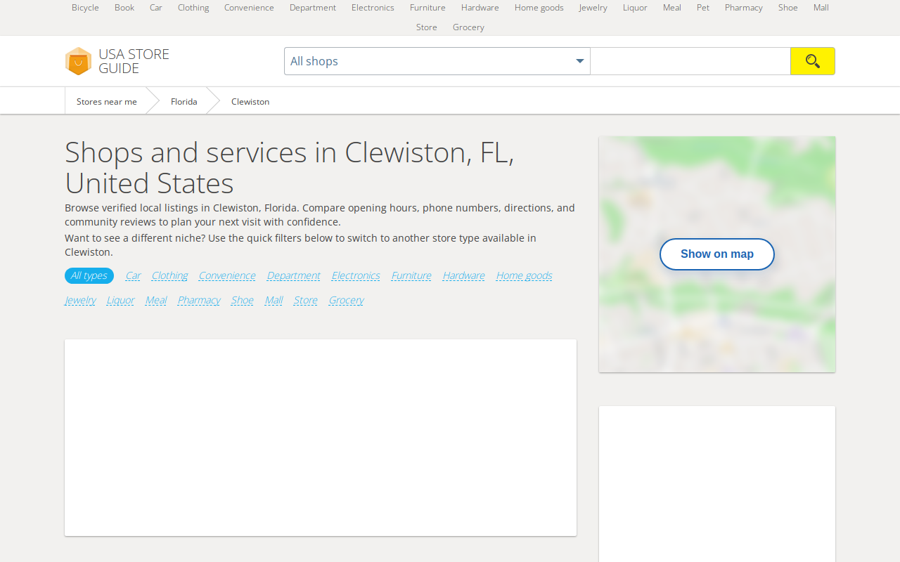 Clewiston Pawn Inc website preview