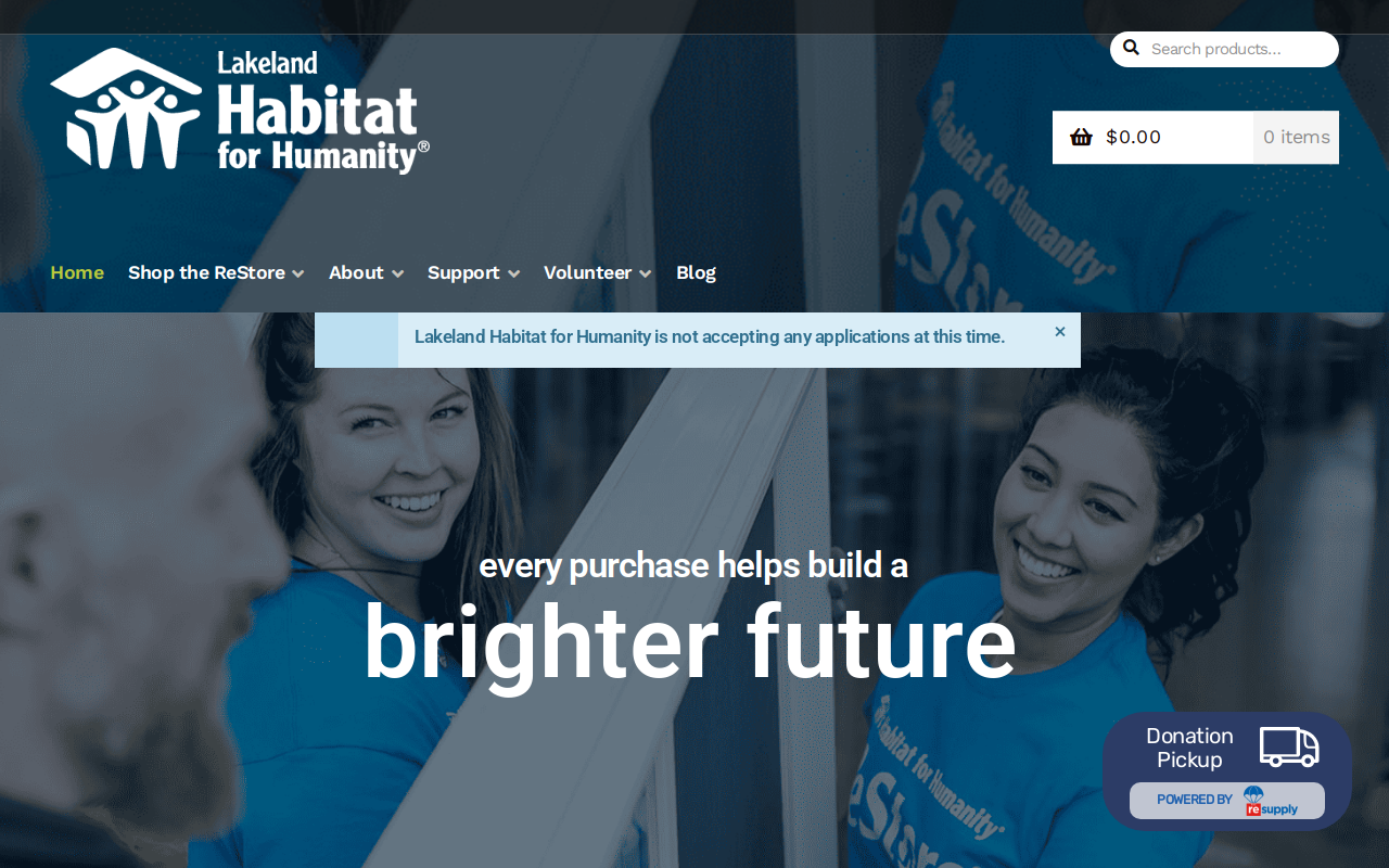 Lakeland Habitat Restore website preview