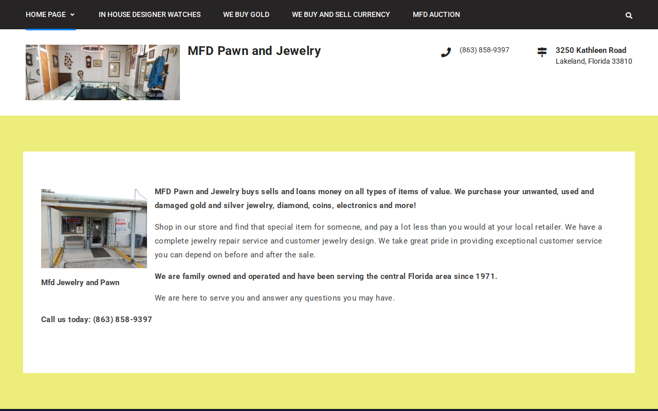 MFD Auction website preview