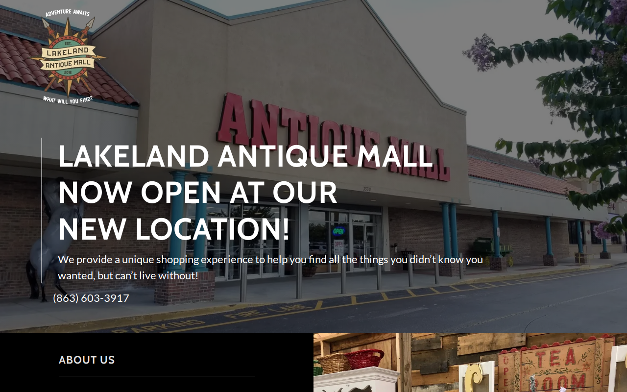 Lakeland Antique Mall website preview