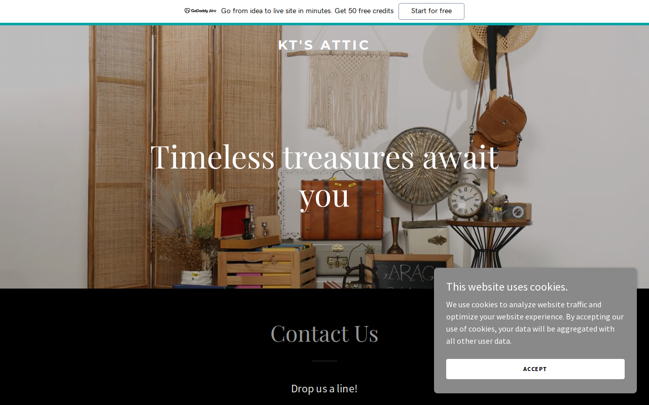 KT’s Attic website preview