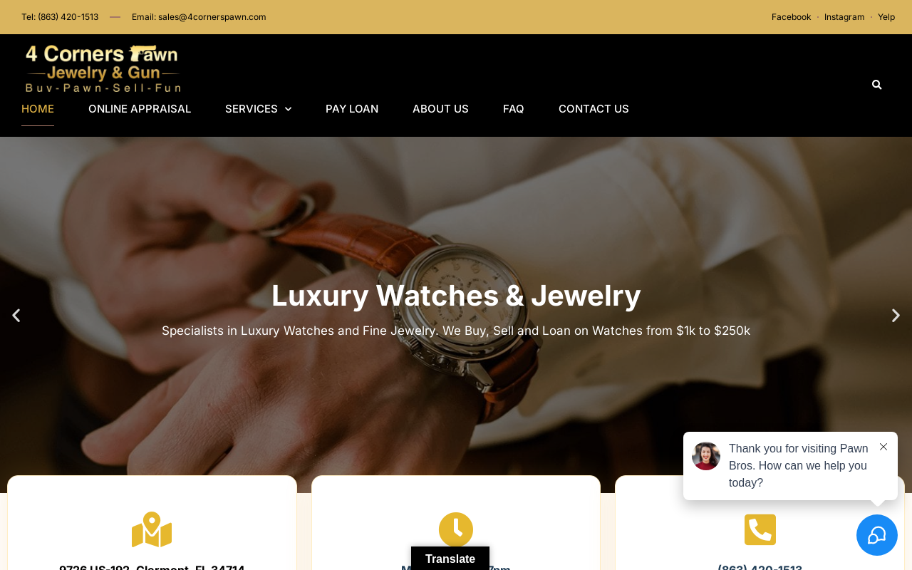 4 Corners Pawn website preview