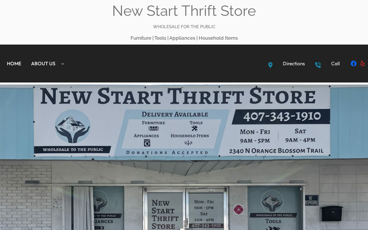 The Store at New Start website preview