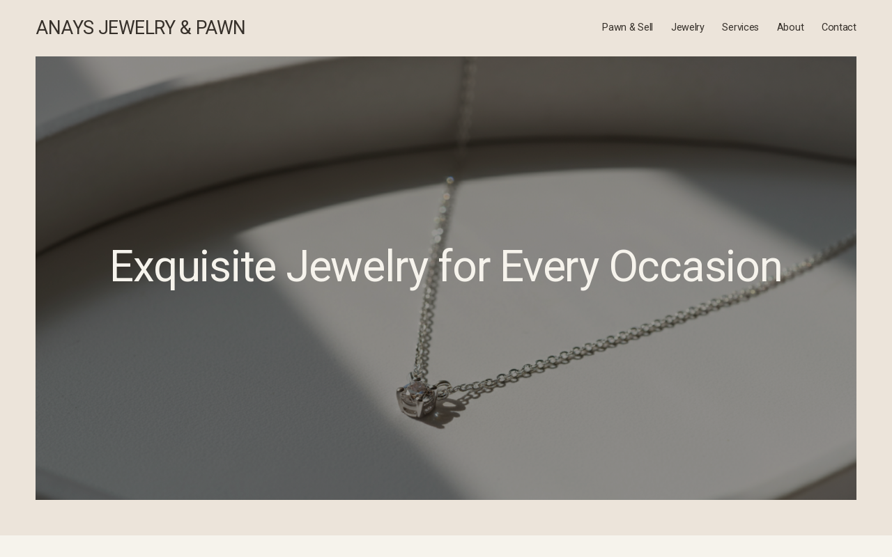 Anays Jewelry & Pawn website preview