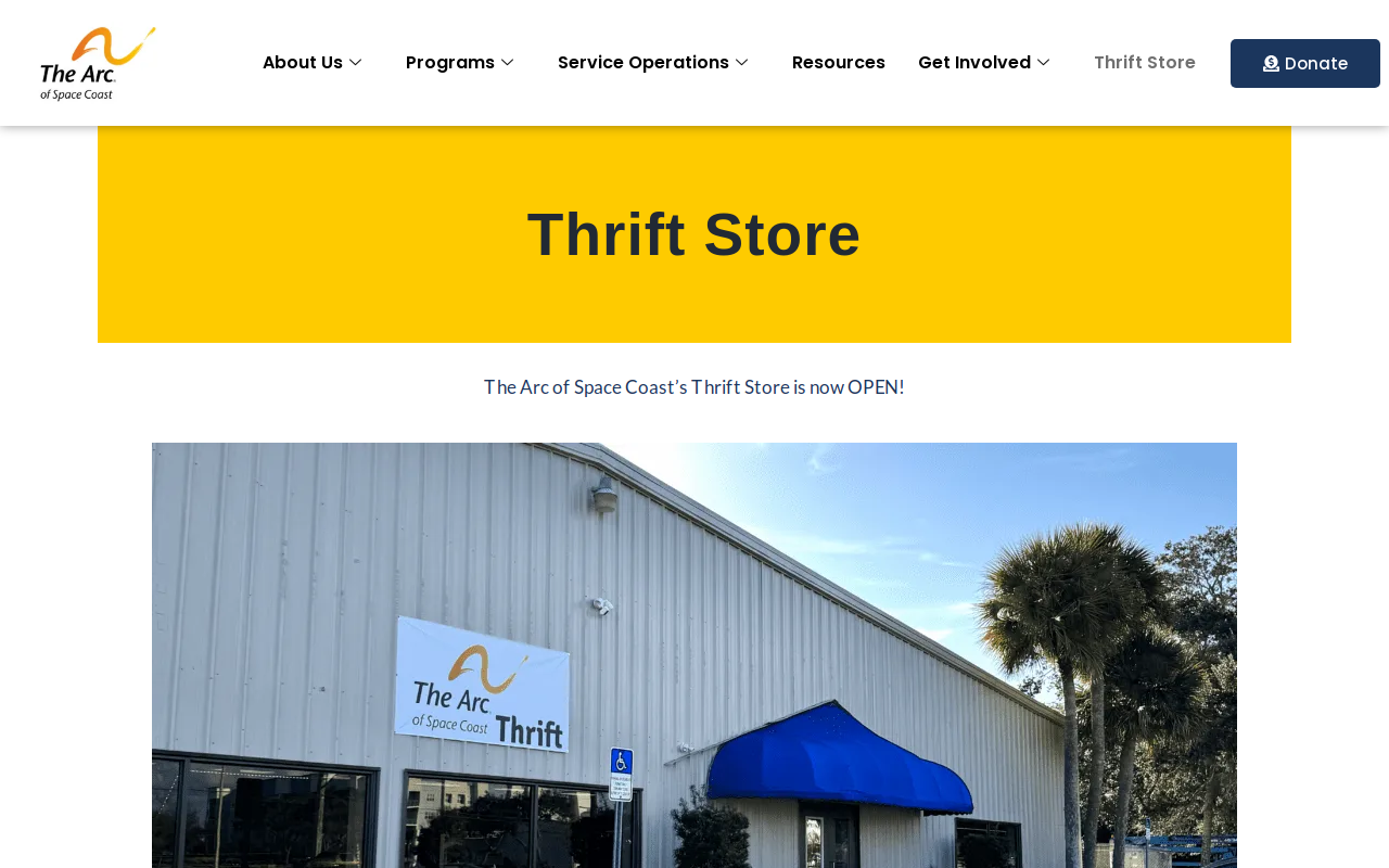 Arc of Space Coast Thrift website preview