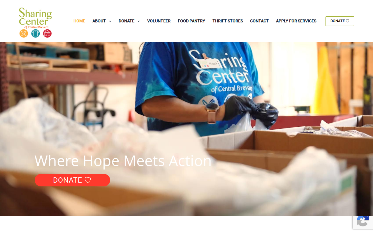 Brevard sharing thrift shop website preview