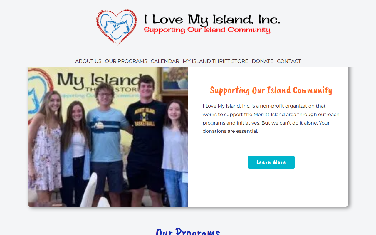 My Island Boutique Thrift Store website preview