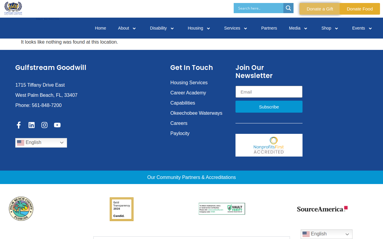Gulfstream Goodwill Industries website preview
