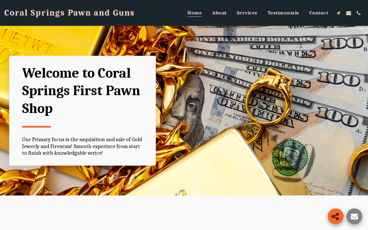Coral Springs Pawn website preview