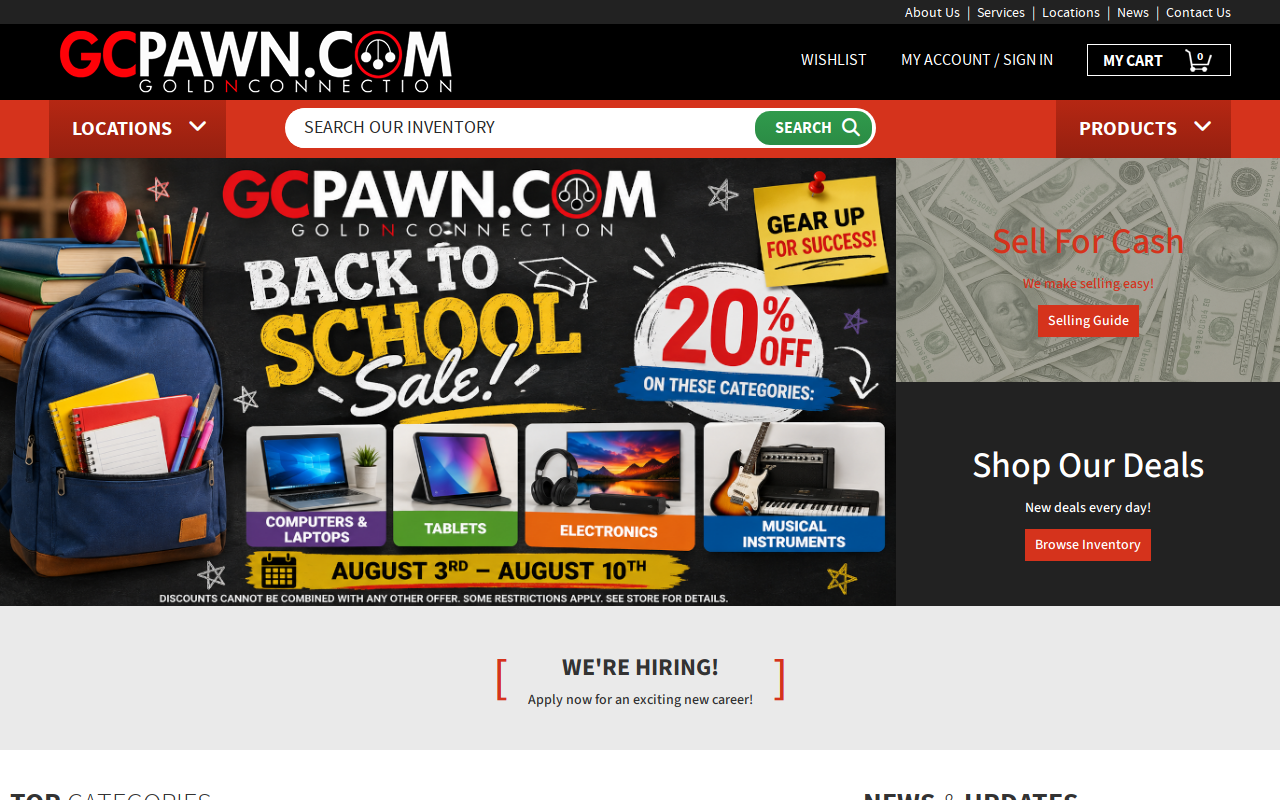 GC Pawn Margate website preview
