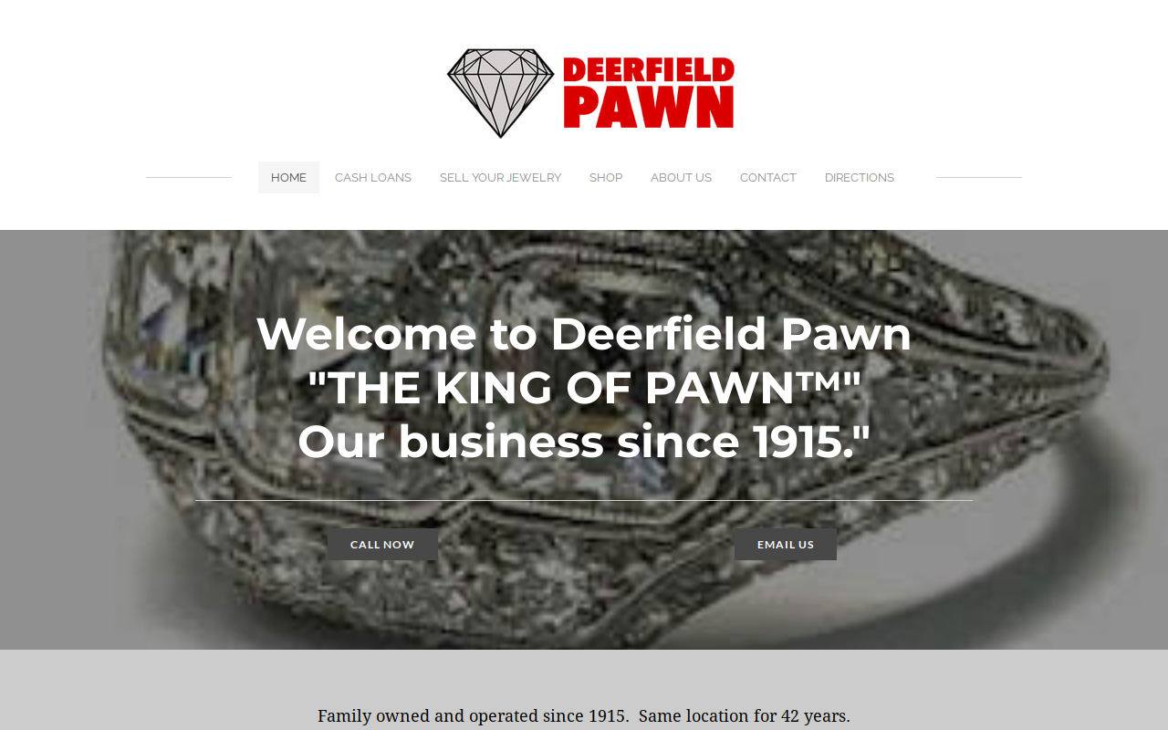 Deerfield Pawn Brokers website preview